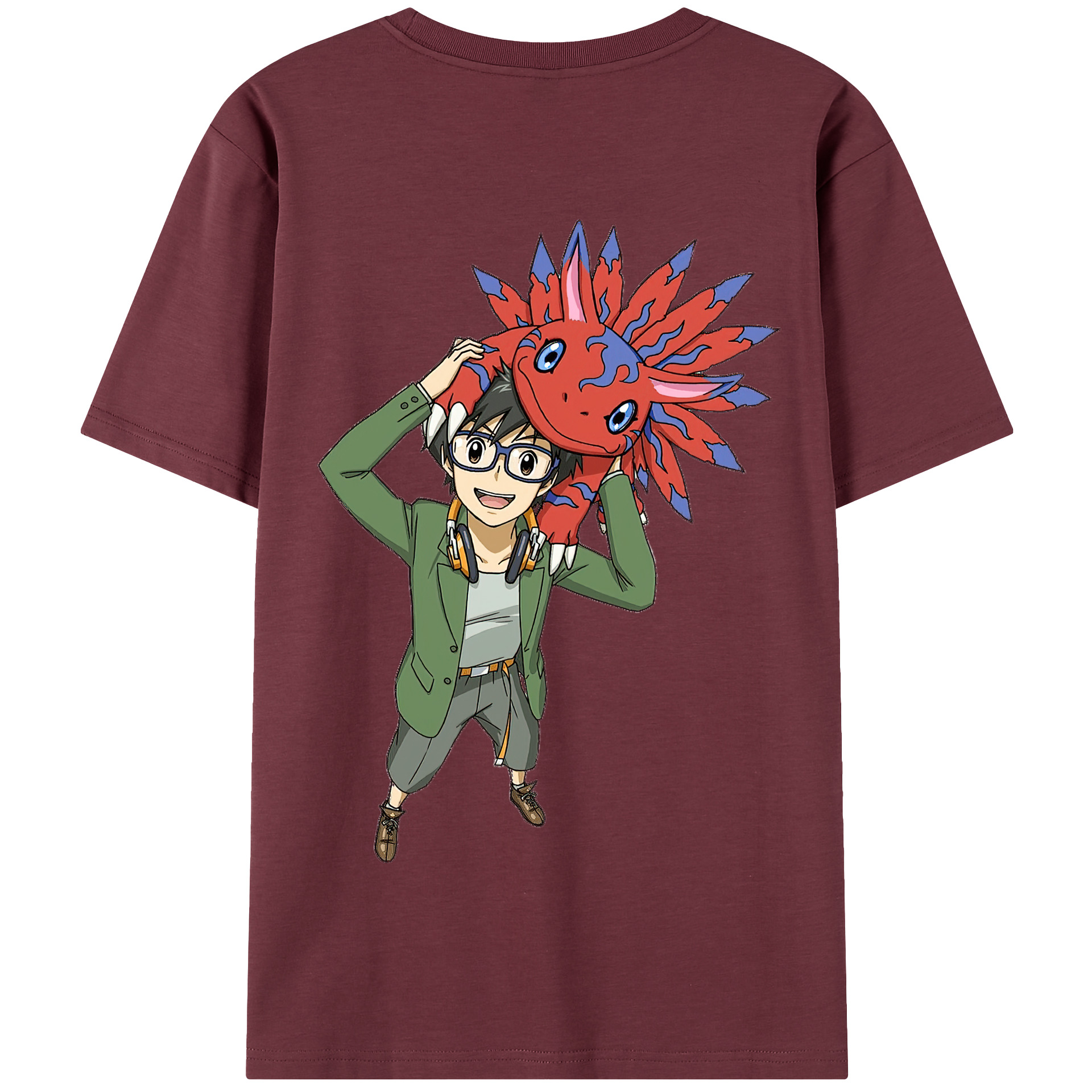 （画像用） Digimon デジタルモンスター/デジモン 綿100％半袖Tシャツ（背面プリント）